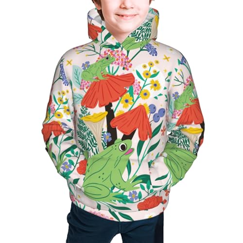 Mushroom and Frogs Kid Hoodies Boys Sweatshirts Girls Pullover with Pocket3