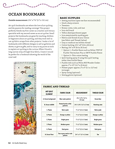 Art Quilts Made Easy: 12 Nature-Inspired Projects with Applique Techniques and Patterns (Landauer) Beginner-Friendly Guide with Templates and Instructions for Fussy Cutting, Troubleshooting, and More - Image 6