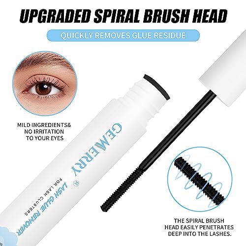 GEMERRY Lash Remover for Lash Extensions 5ml Eyelash Cluster Glue for Lash Clusters Self-Use Lash Extension Remover Gentle Mascara Wand Lash Glue Remover — view 4