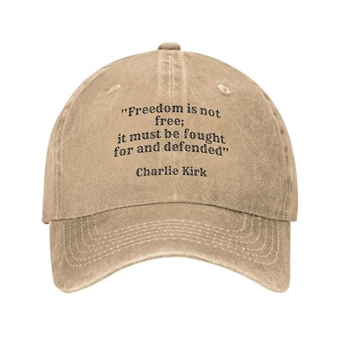 Charlie Kirk Freedom is Not Free, It Must Be Fought for and Defended Baseball Cap Unisex Trucker Hat for Men Women Natural