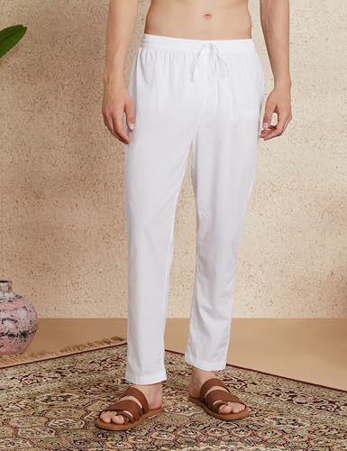 Image of Amazon Brand - Symbol Men's 100% Cotton Solid Long Length and Pant Set |Casual |Regular Fit - 2pcs (Available in Plus Sizes)