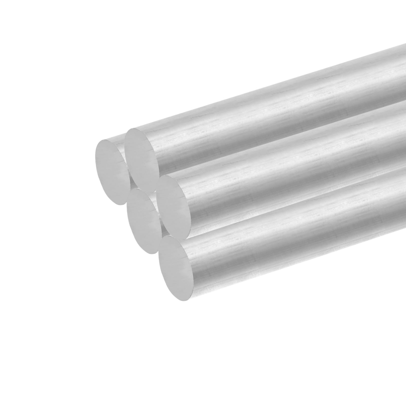 QUARKZMAN Aluminium Rundstangen 15mm x 250mm Vollmaterial Rundstab Drehbank Aluminium Stäbe für Industrie Maschinen DIY Handwerkzeug Gartendekoration RC Modell 5 Stück