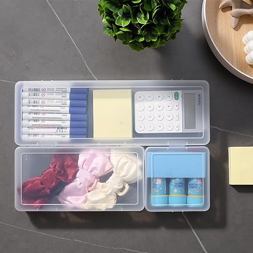 novelinks Plastic Clear Storage Containers for Organizing, Craft Storage Organizers and Stackable Storage Bins with Lids for Pencil Box, Bead, Cookie Cutter, Board Game (6 Pack Large) by novelinks - Image 6