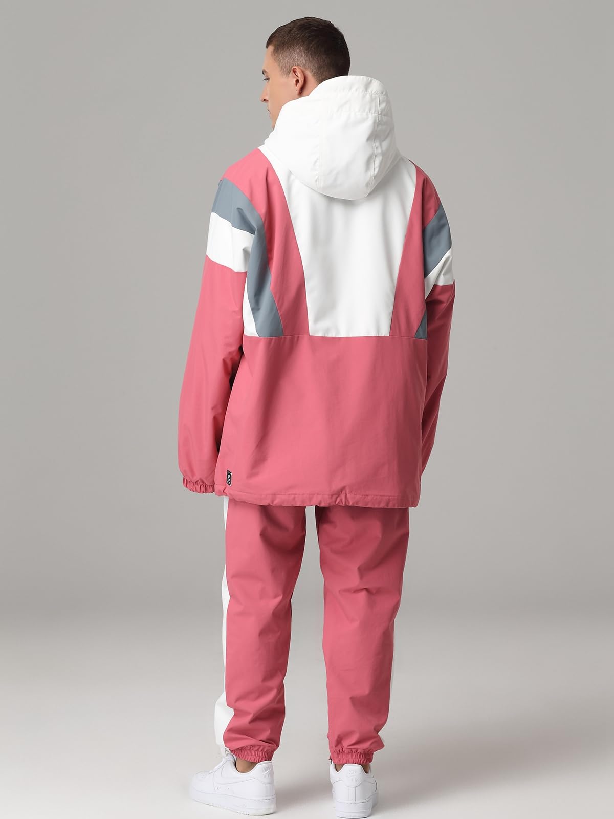 HOUZONIY Traje de esquí para hombre y mujer, traje de esquí para mujer, mono de esquí para invierno, cálido, para esquiar, para exteriores, con capucha, cierre de cremallera, traje de esquí