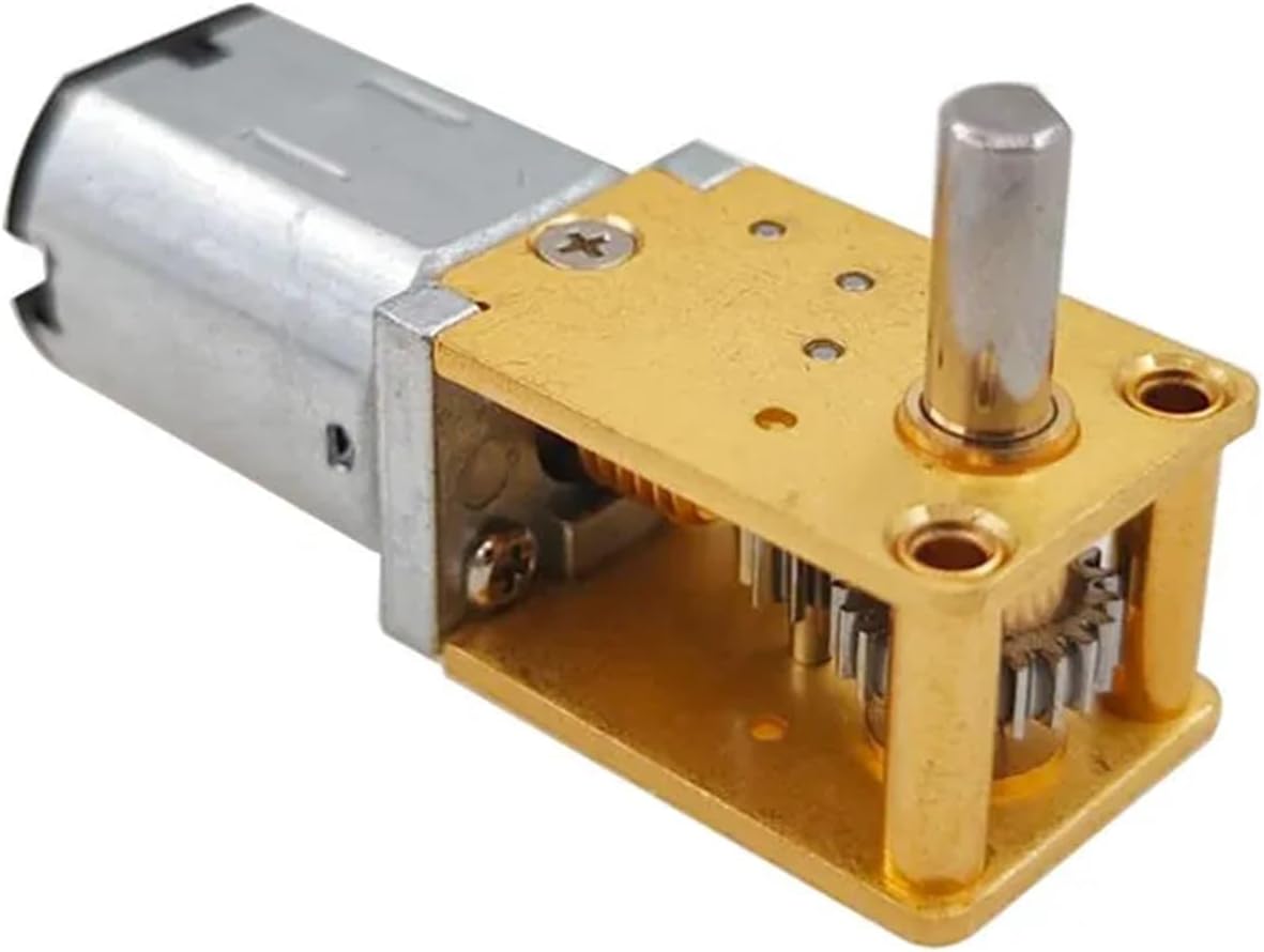 1pcs 1218-N20 Self Locking Worm Gear Miniature DC Reduction Gear Motor 12V Low-Speed Single Shaft Dual Shaft Motor(Dual Axis,12V53rpm)