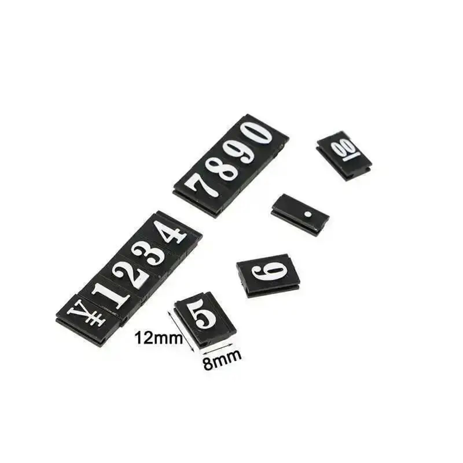 20PCS Metal Frame Price Tag segni con numeri arabi per esposizione al