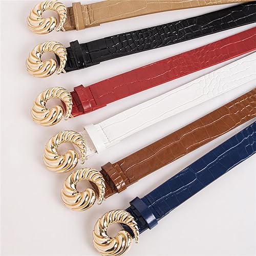 Waist Belt Conch Buckle for Cowgirl With Lace Vintage Belt Hot Girl WaistChain Skinny Solid Color Belt3