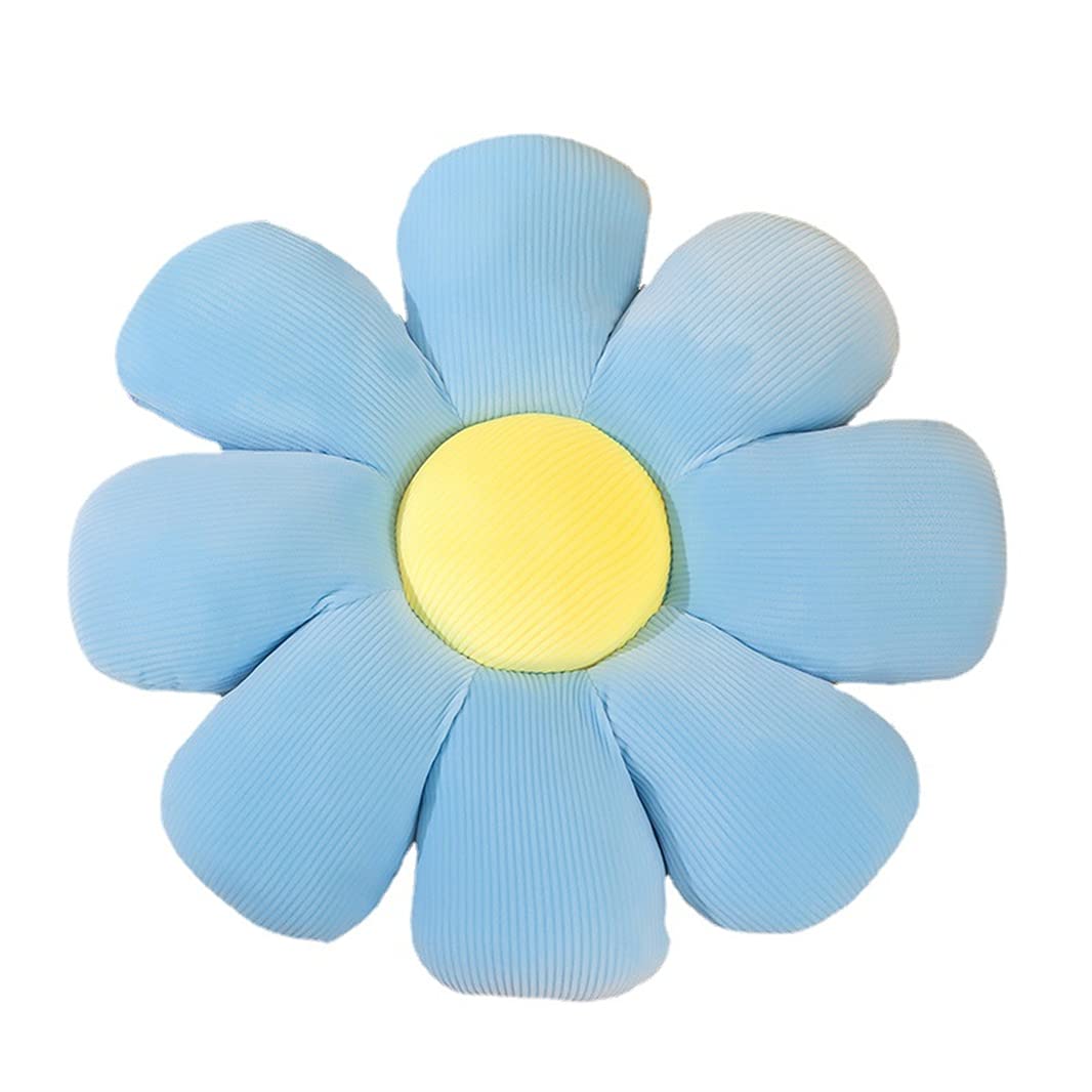 WYIKE Flower-Shaped Cute Pillow Blue