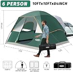 Tente de dôme SUV UNP pour le camping, tente de camping extérieure pour 6 personnes, installation facile, tente de hayon SUV avec auvent 10' x 10' pour camping en véhicule