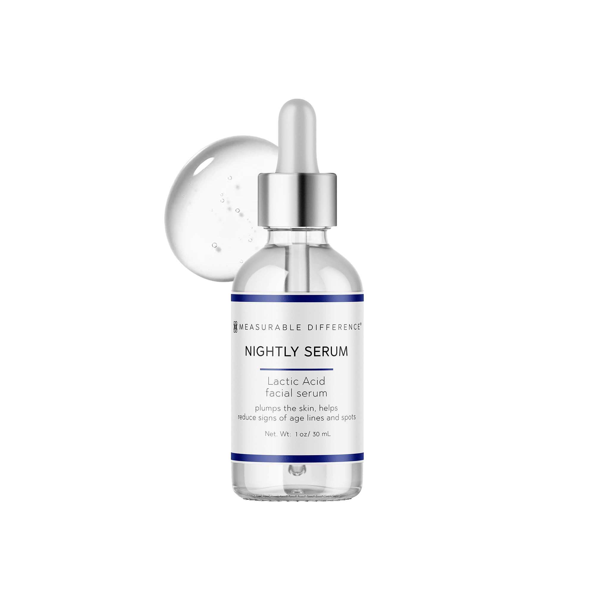 Nightly serum face moisturizer with lactic acid hyaluronic acid & green tea extract | hydrates & smooths Skin & dissolves dead skin cells | Reduce fine lines and wrinkles treatment for All Skin Types