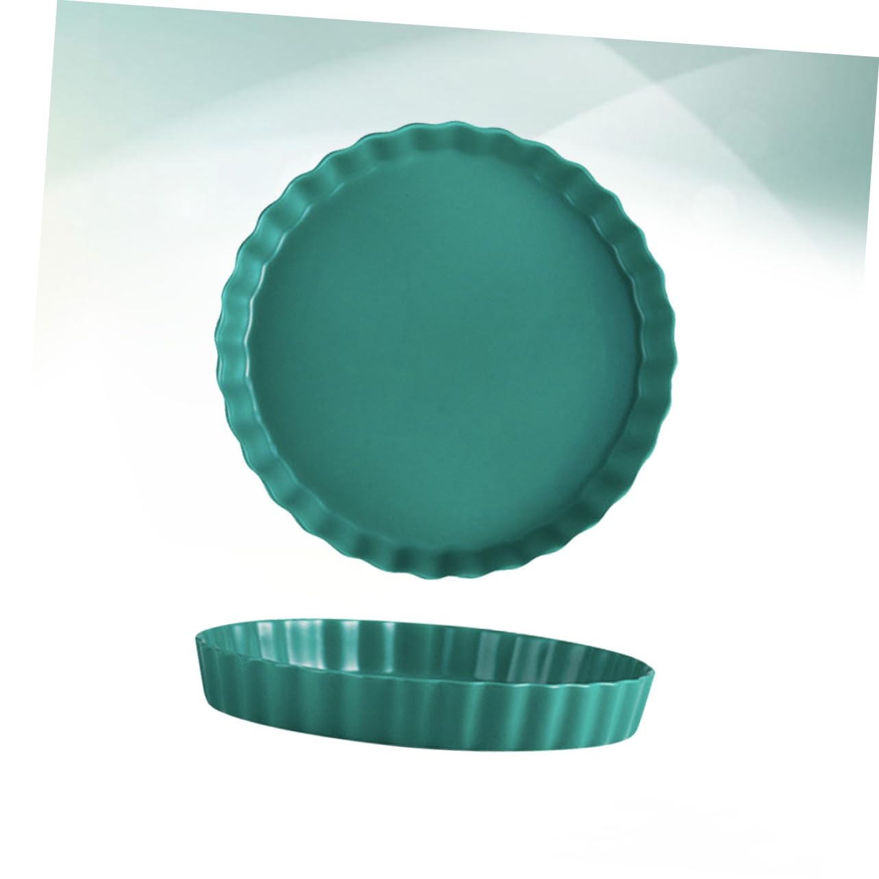 Mikinona Assiette en Céramique Ronde 10 Pouces pour Repas Simples