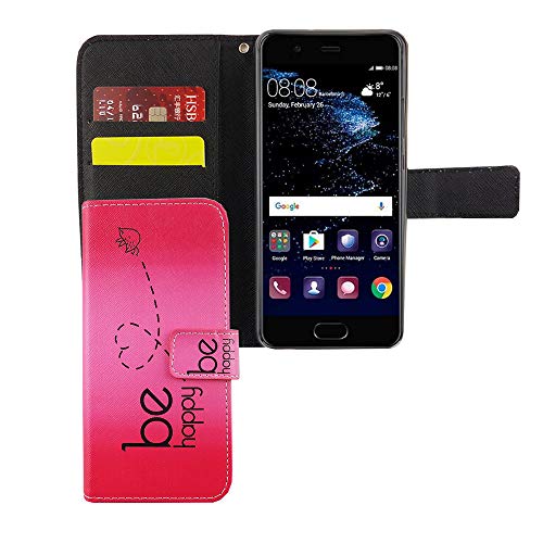 Coque Huawei P10 König-Shop motif Be Happy pliable rose
