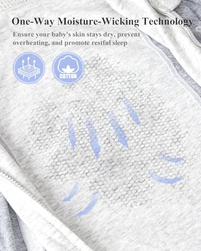 Image of KIDIRA Newborn Swaddle, Swaddles for Newborn 0-1 Months 3.8-6lb, Arms Up Swaddle 0-1 Months with Moisture-Wicking Fabric, Promotes Healthy Hip Development, 2-Way Zipper, 1Pack, Gray