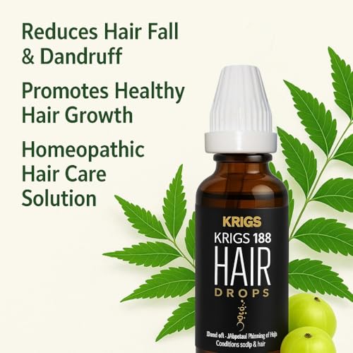 Image of KRIG'S 188 Hair Drops Homeopathic & KRIG'S Jaborandi Mother Tincture Orignal Herbal Extract 30ml COMBO PACK