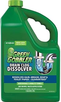 Drain Clog Remover | Toilet Clog Remover | Dissolve Hair & Organic Materials from Clogged Toilets, Sinks and Drains | Drain Cleaner and Opener, 128 oz