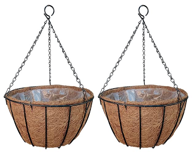GARDEN DECO 12 Inch Grower Basket (Black, Set of 2 PCs) Amazon.in