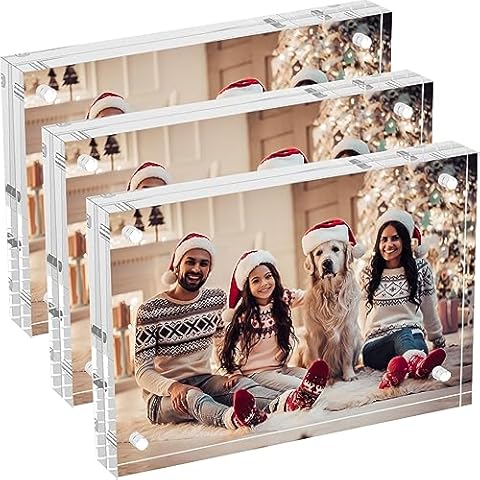 hansanti 3 Packs 5x7 Inch Acrylic Picture Frames Cover