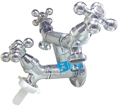 Torneira Metal 3 Saídas Tanque Tanquinho Máquina De Lavar