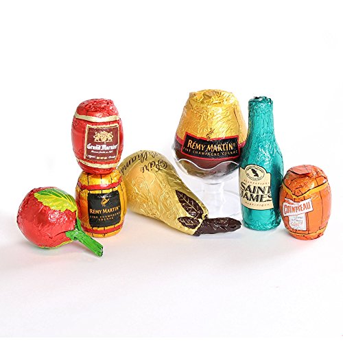 Calendrier de l'Avent de Noël rempli de liqueur de chocolat noir de qualité supérieure pour adultes 290g