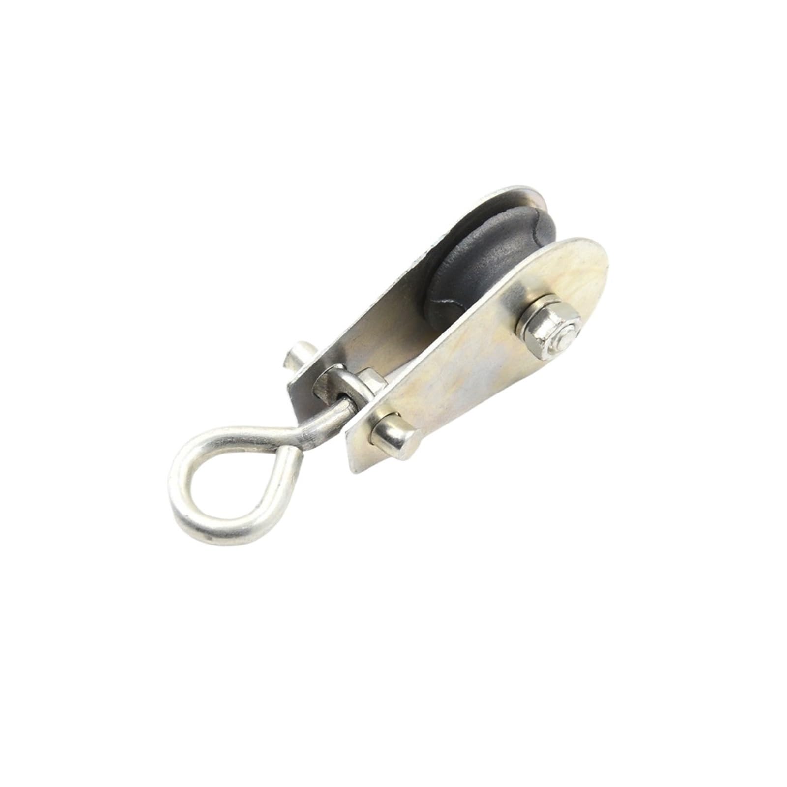 Einteilige 0,8 cm drehbare Riemenscheibe mit Rollenblock, 0,03 Tonnen Metallrad, robuste Hebeausrüstung für Rigging, Boot und industrielle Nutzung