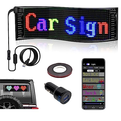 Écran LED Bluetooth programmable pour voiture résistant à la pluie et aux intempéries - 2