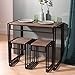 Produktbild Kompakter Esstisch und Stühle für 2 Personen Frühstücksmöbel Küche Platzsparendes Home Office aus Holz und Metall