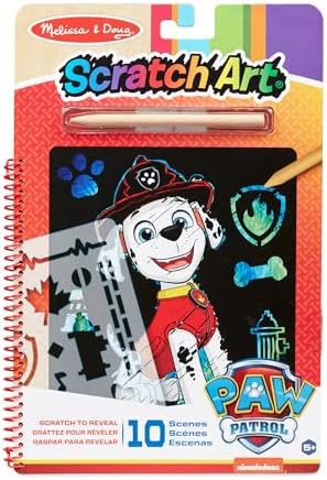 Melissa & Doug Paw Patrol Bloc Scratch Art Marshall, Patrulla Can...