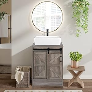 24barndoorbathroomvanityfarmhousestylestandingcabinetwithoutsink Urban Country Home Decor 24 barn door bathroom vanity farmhouse style standing cabinet without sink urban country home decor