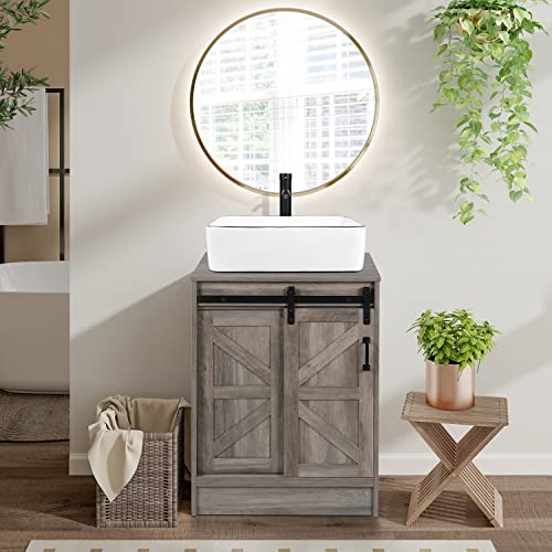 24barndoorbathroomvanityfarmhousestylestandingcabinetwithoutsink Urban Country Home Decor 24 barn door bathroom vanity farmhouse style standing cabinet without sink urban country home decor