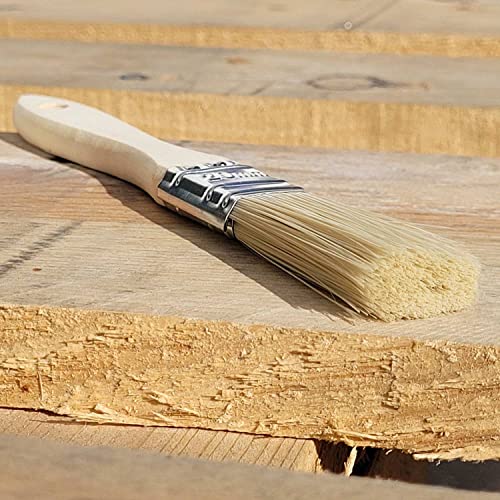 TubeRoo Malerpinsel 20 mm Kleiner Flachpinsel für Lacke Lasuren Öle Wand-Farben Acryl, Lackierpinsel, Lasurpinsel, Farbpinsel am Holz Metall