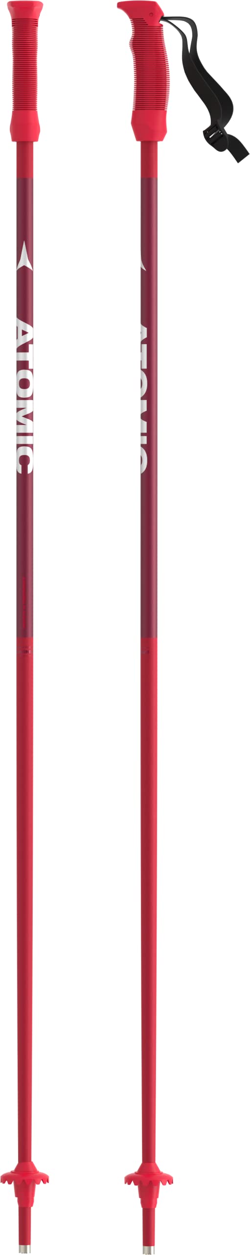 ATOMIC AMT JR Bâtons de Ski en Aluminium 3* de qualité supérieure, poignée Ergonomique JR sur Le bâton, dragonne élastique, bâtons avec rondelle de 50 mm