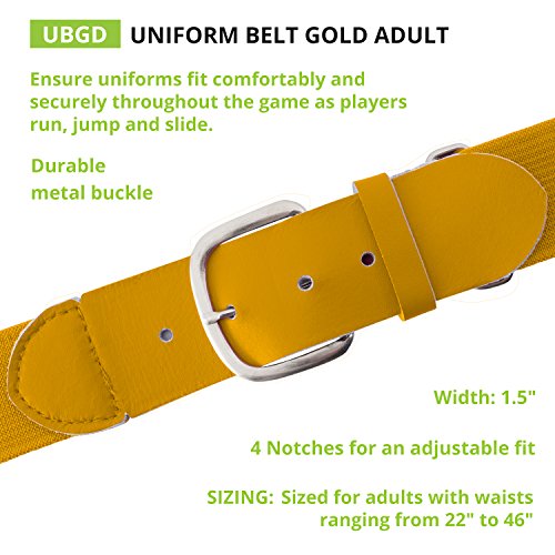 Image of Champion Sports Baseball & Softball Belt - Stretch Fit Uniform Belt for Youth & Adult Players, Multiple Colors