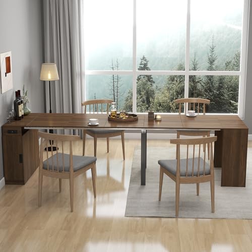 Transformer Dining Table, Expandable Console Table with Built-in ...