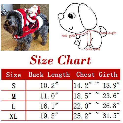 Nacoco Dog Christmas Costume Santa Claus Riding Reindeer Clothes Pet For Small To Large Dogs(Xl) #TOP6