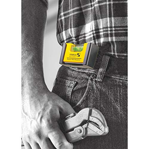 Stabila 11901 Magnetic Pocket Level PRO with Holster Yellow
