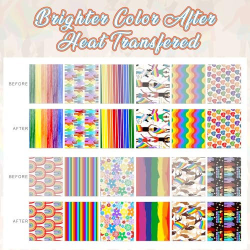 Papier de transfert par sublimation compatible Cricut Silhouette pour customisation textile LGBTQ - 3