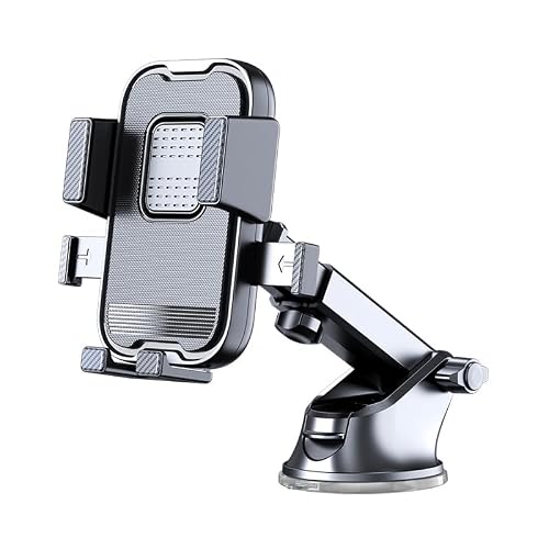NIKTVEZ Car Phone Holder, for Jeep Avenger 2022-2024 Strong Suction Adjustable Car Mount, 360° Rotation & Extendable Arm for Dashboard & Windscreen,D
