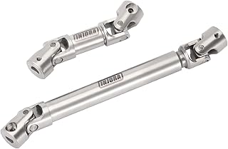 INJORA 19g Stainless Steel Center Drive Shaft D-Shaped Hole for Axial SCX24 Deadbolt GX470 Upgrade 1/24 RC Crawler