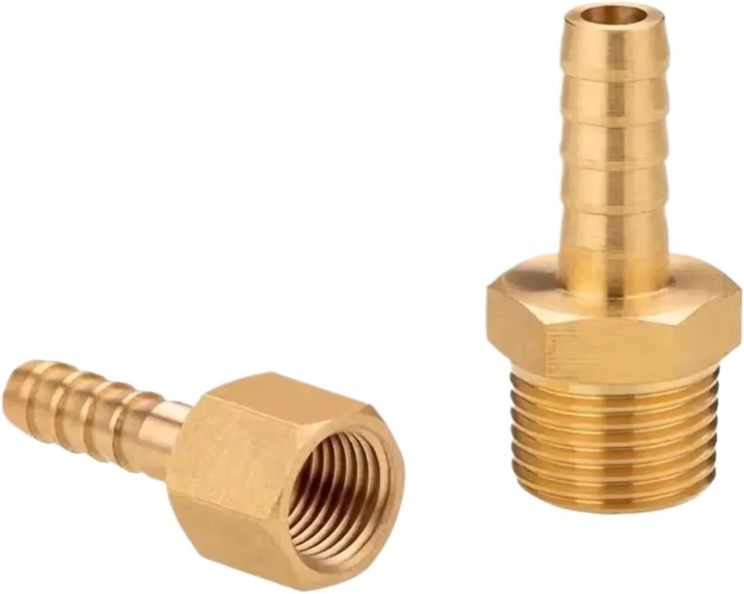 1pcs 1/8" 1/4" 3/8" 1/2" NPT Female x 1/8 3/16" 5/16" 3/8 1/2 Inch Hose Barb Hosetail Brass Pipe Fitting Connector Coupler Fuel(Male,1L8 NPT TO 3L8 INCH_1 PC)