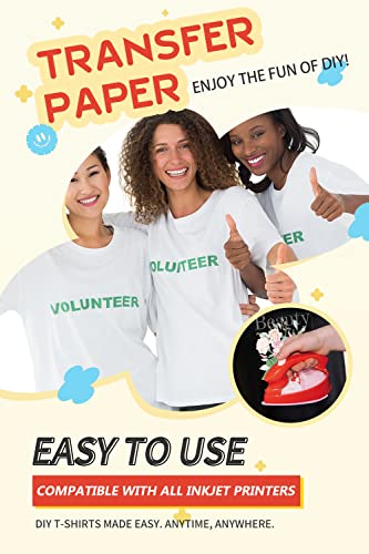 Bestechno Improved Heat Transfer Paper For Light T-Shirts (24 Sheets, 8.5X11) - Printable Htv Vinyl For Inkjet & Laserjet Printers - Iron-On Transfers For T-Shirts (6 Sheets+2 Teflon Paper) #TOP1