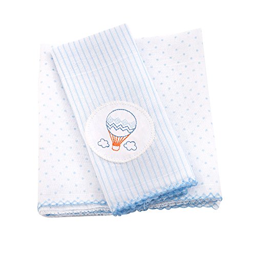 Paninho de Boca Poá Bordados Karinho para Bebê 32cm X 32cm Contém 03 Un