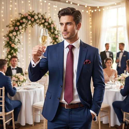 Image of Passabin Tie For Men Necktie Woven Jacquard Neck Ties Set 6 PCS
