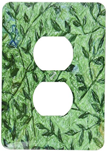 2 feuilles vertes couvercle de prise au design brillant unique - 2