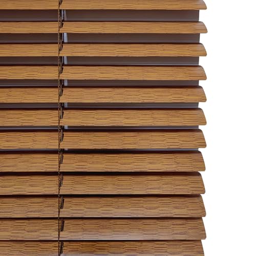 Imitation Grain de Bois Store Vénitien en Aluminium,Store Vénitien en pour Fenêtres et Portes,Toutes Les Pièces de Montage Incluses,Personnalisable (40×200cm)