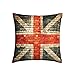 Simpatica federa decorativa per cuscino, con bandiera del Regno Unito, in mattoni, per la casa, 40 x 40 cm