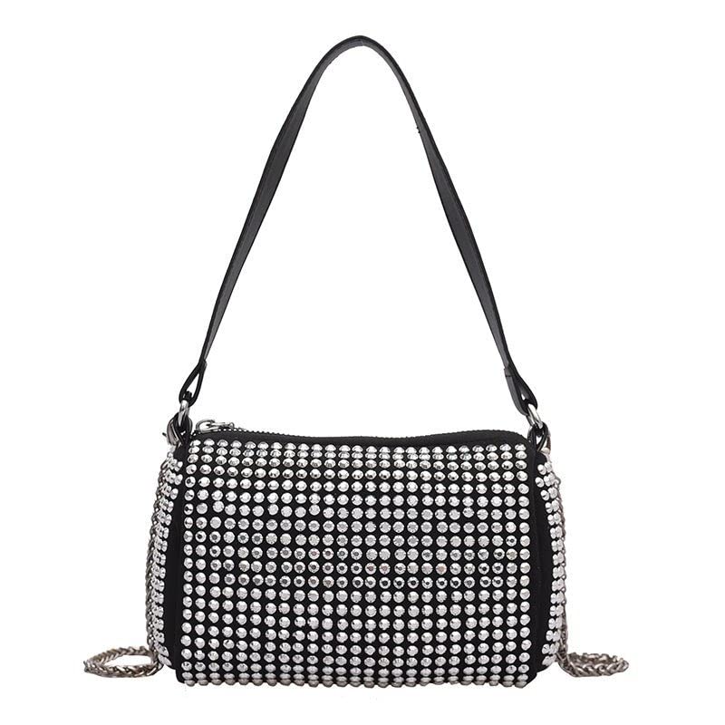 Valerie Small Size Sling Shoulder Bags Crossbody Bag Purses Handbags Crystals Evening Bag Silver for Women Girls Wedding Prom Party Club Bling Bling Sparkling (Silver) "Small Size" (B0C43KM5DX) Amazon Price History, Amazon Price Tracker