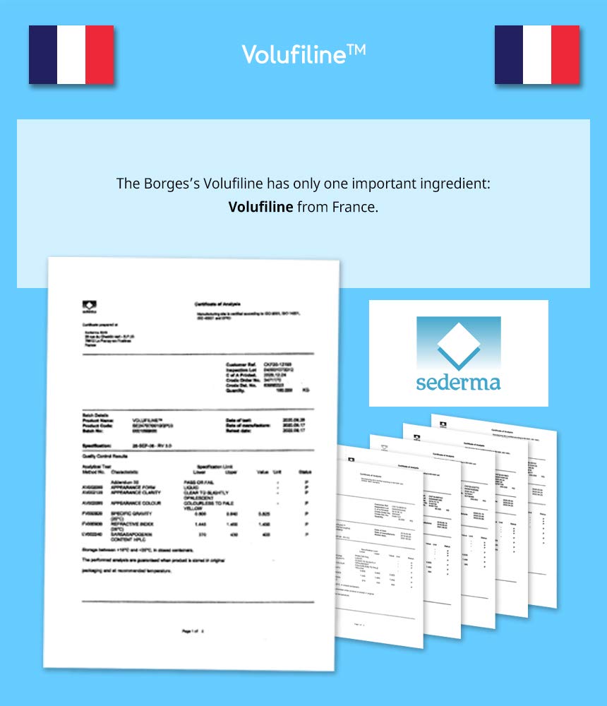 Volufiline Serum, Pure Volufiline Oil for face, breast, butt, under eyes, Skin Elasticity, 100% Genuine, France Sederma, Cosmetic Ingredient booster korean volifiline glass bottle, 1.7 fl. oz. / 50 ml - Image 4