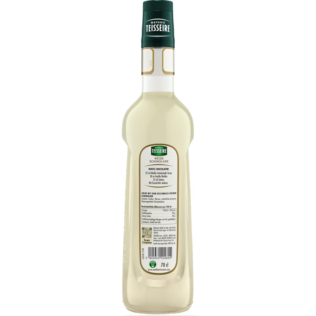 Mathieu Teisseire Getränke-Sirup Weiße Schokolade 0,7L - Cocktails (6er Pack)