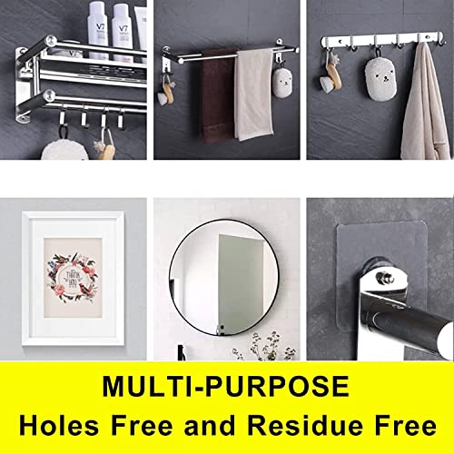 Image of Screw Sticker Wall Hooks for Hanging Strong, Adhesive Hooks for Wall Heavy Duty, Wall hangings, Kitchen Accessories Items, Sticky Photo Frame Hangers (Pack of 10, Nail Hook)