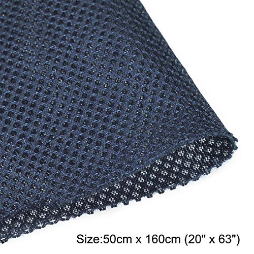image for uxcell Navy Blue Speaker Mesh Grill Cloth (not Cane Webbing) Stereo Bo